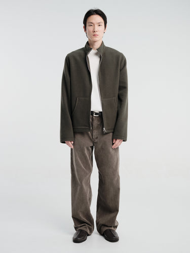 Rier - Full Zip Fleece in Taupe
