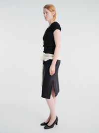 Michelle del Rio - Soledad Skirt in Cream & Black