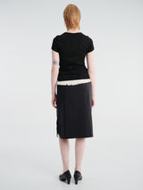 Michelle del Rio - Soledad Skirt in Cream & Black