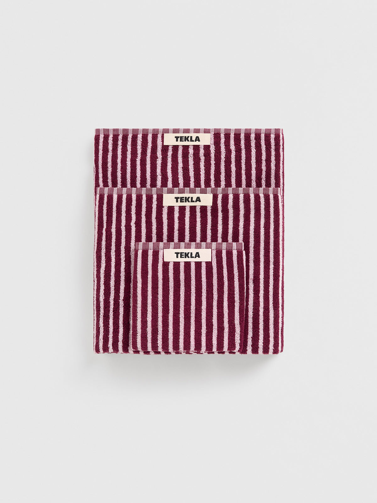 Tekla - Terry Towel in Red and Rose