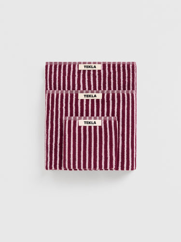 Tekla - Terry Towel in Red and Rose