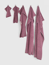 Tekla - Terry Towel in Red and Rose