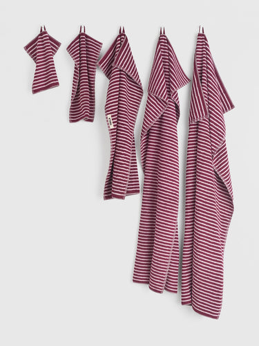 Tekla - Terry Towel in Red and Rose