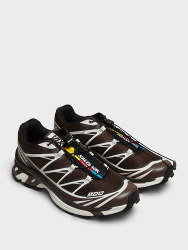 Salomon - XT-6 Sneakers in Black Coffee, French Roast and Vanilla Ice