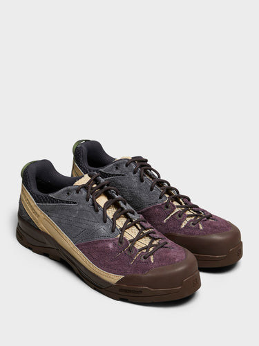 Salomon - X-Alp Suede Sneakers in Plum Perfect, Nine Iron and Safari