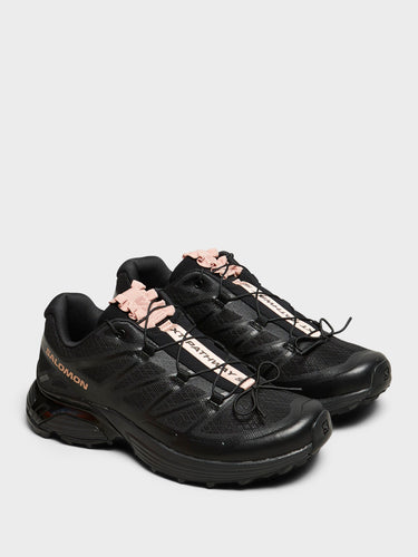 Salomon - XT-Pathway 2 Satin Sneakers in Black, Black and Mahogany Rose