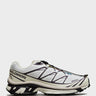 Salomon - XT-6 Sneakers in White, Vanilla Ice and Plum Perfect