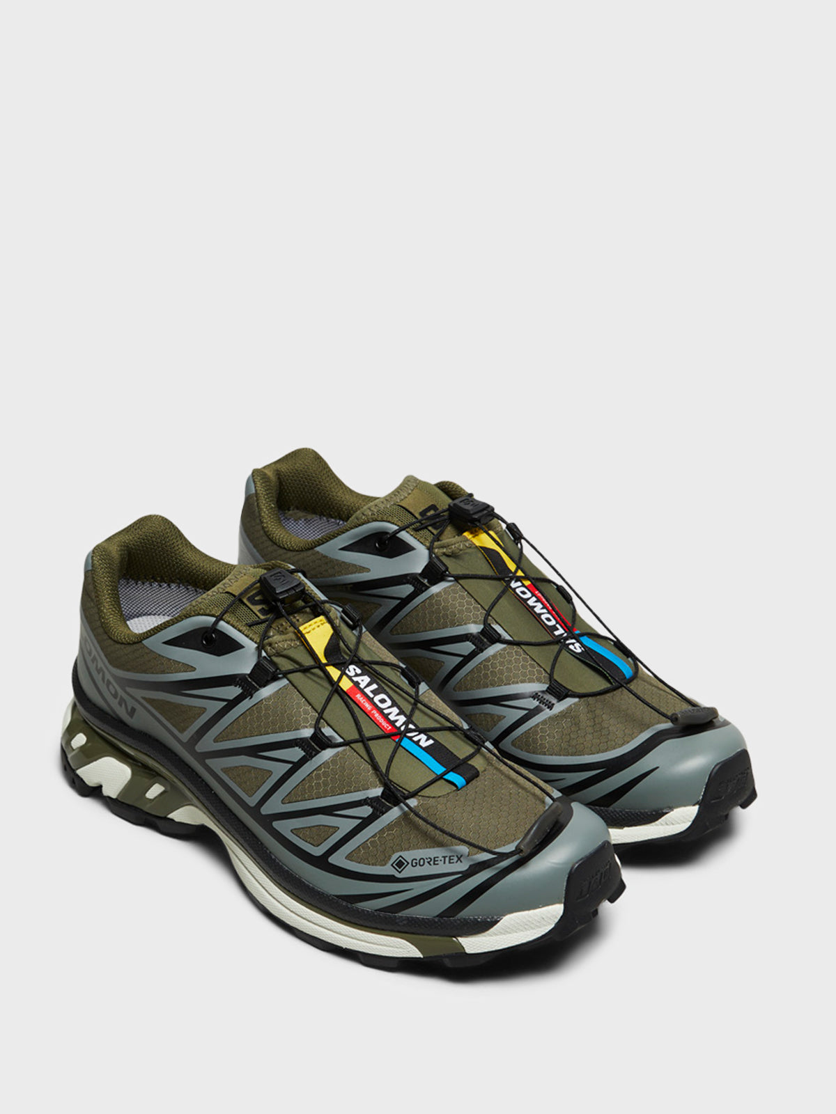 Salomon - XT-6 GTX Sneakers in Olive Night, Sedona Sage and Black