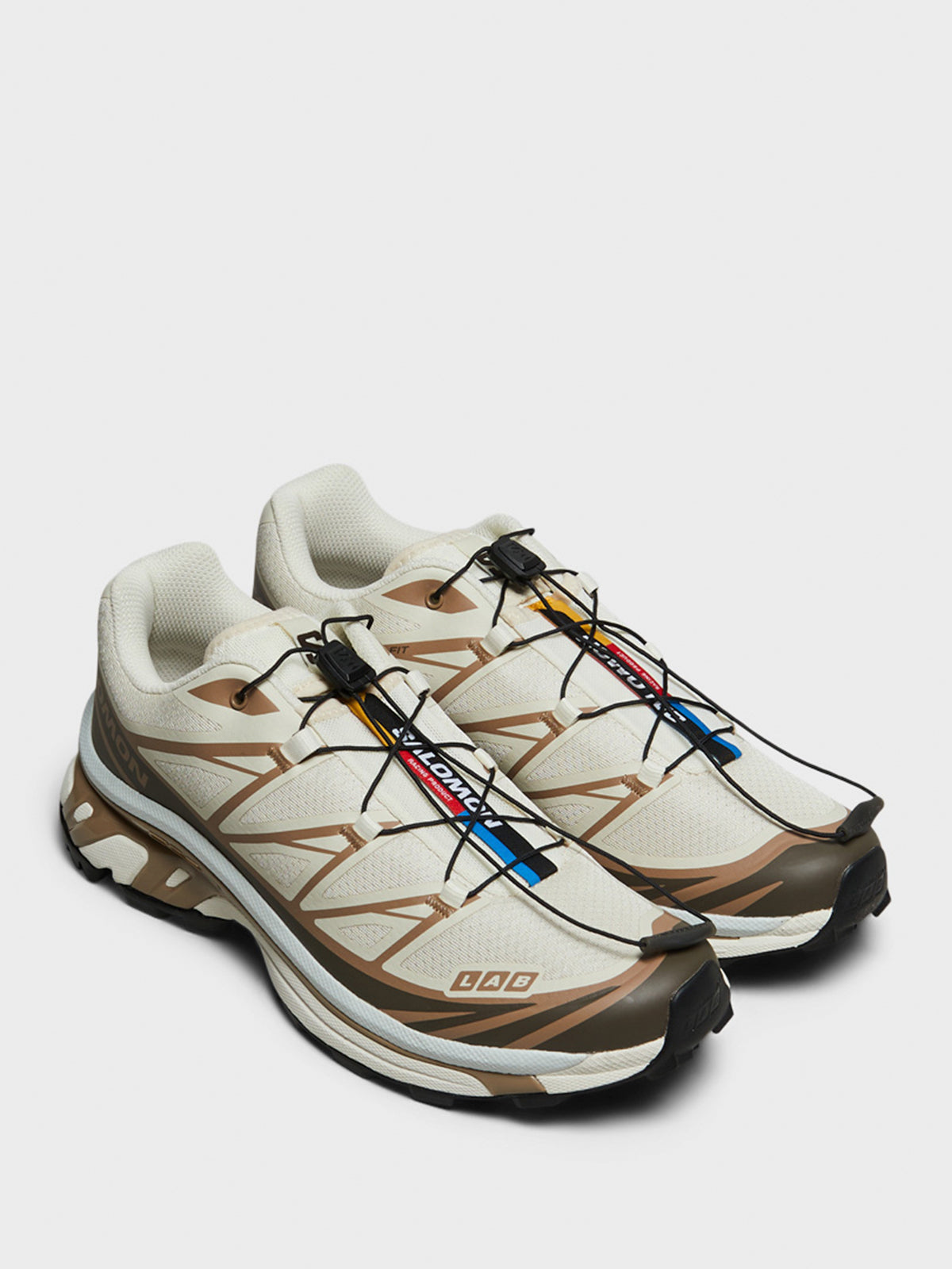 Salomon - XT-6 Sneakers in Almond Milk, Portabella and Ice Flow