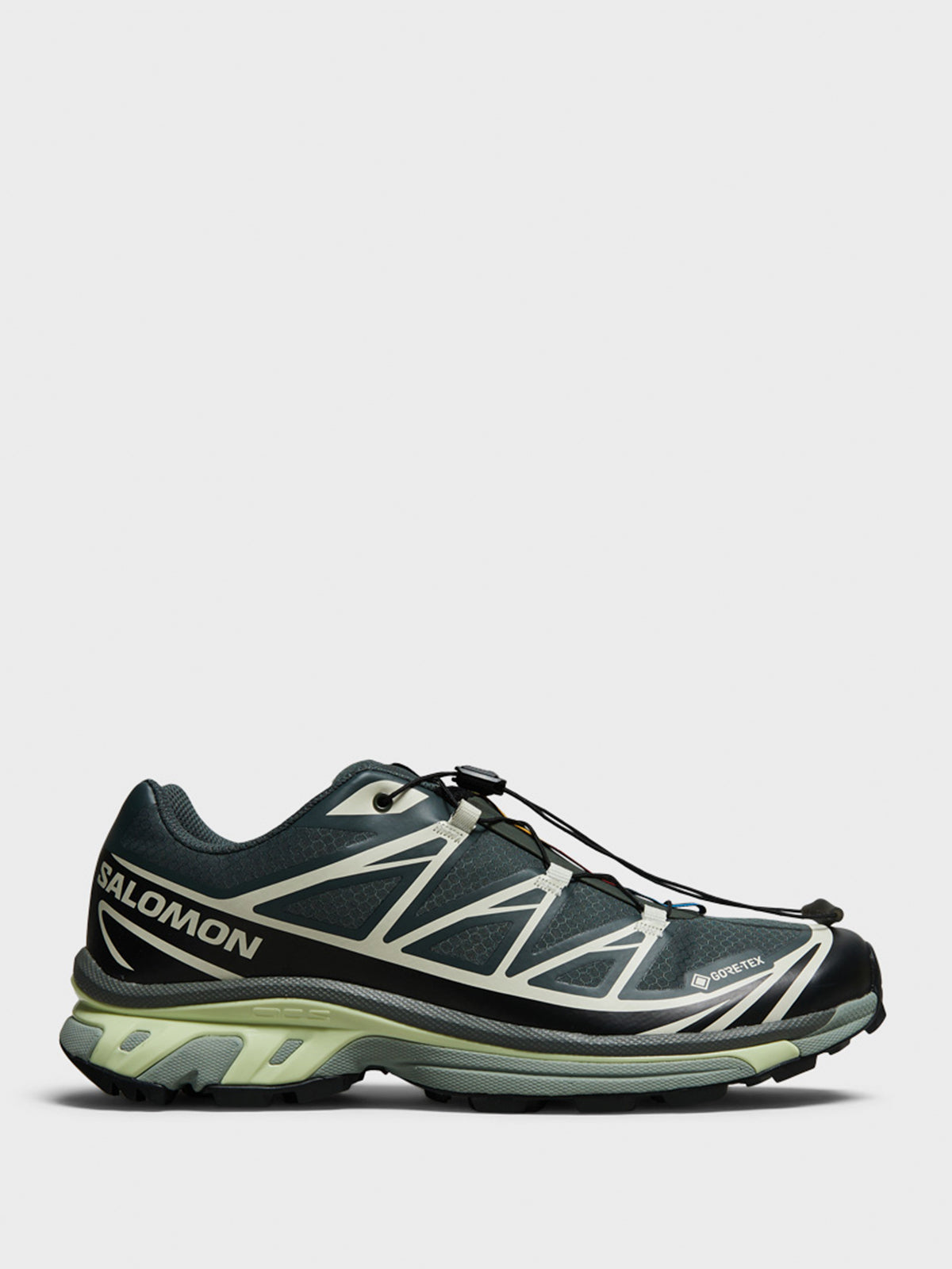 Salomon - XT-6 GTX Sneakers in Urban Chic, Black and Lime Cream