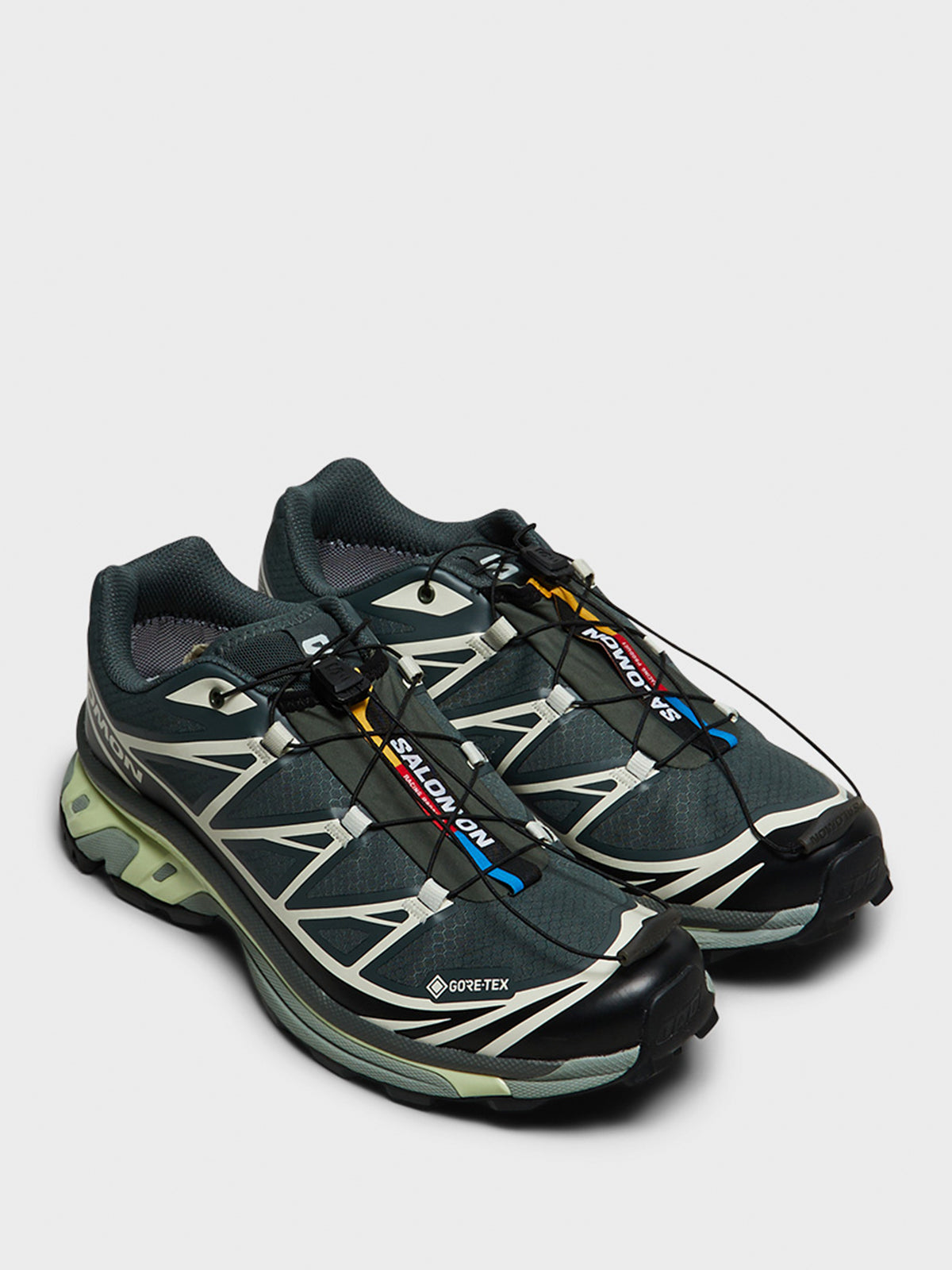 Salomon - XT-6 GTX Sneakers in Urban Chic, Black and Lime Cream