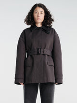 Studio Nicholson - Lurie Belted Cropped Jacket in Brown Marl