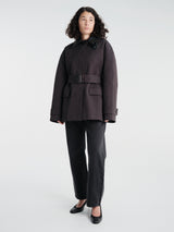 Studio Nicholson - Lurie Belted Cropped Jacket in Brown Marl