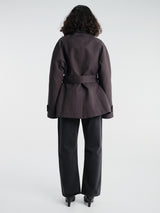 Studio Nicholson - Lurie Belted Cropped Jacket in Brown Marl