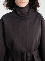 Studio Nicholson - Lurie Belted Cropped Jacket in Brown Marl