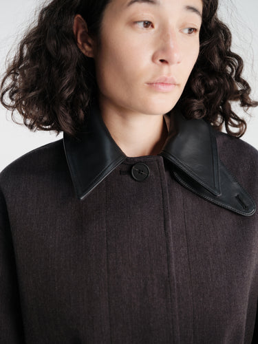 Studio Nicholson - Lurie Belted Cropped Jacket in Brown Marl