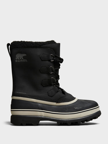 Sorel - Men's CARIBOU™ WP in Black and Dark Stone
