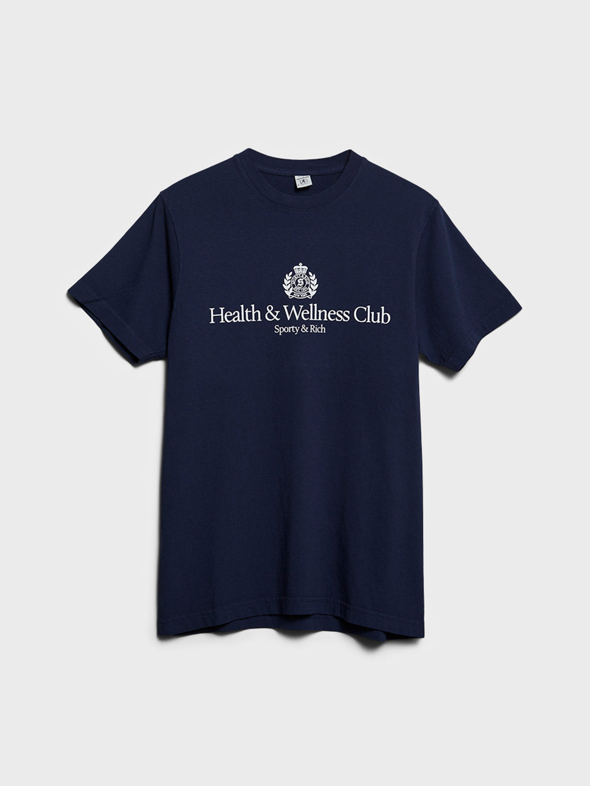 Sporty & Rich - H&W Crest T-Shirt in Dark Navy