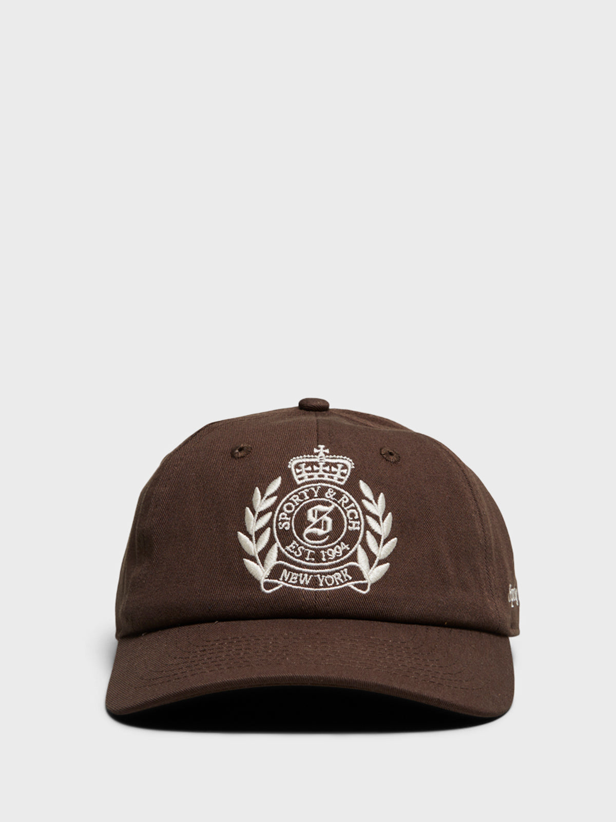 Sporty & Rich - H&W Crest Hat in Chocolate