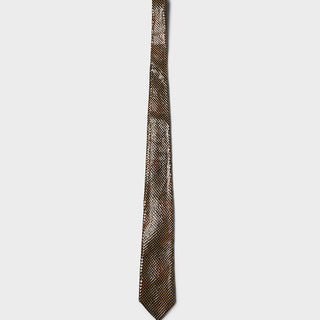 Sunflower - Leather Tie in Brown Snake