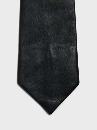 Sunflower - Leather Tie in Black