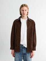 Sunflower - Suede Shirt in Dark Brown