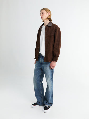 Sunflower - Suede Shirt in Dark Brown