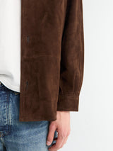 Sunflower - Suede Shirt in Dark Brown