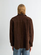 Sunflower - Suede Shirt in Dark Brown