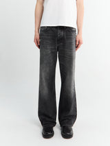 Sunflower - Relaxed Boot Jeans in Deep Black Worn