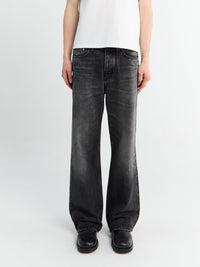 Sunflower - Relaxed Boot Jeans in Deep Black Worn