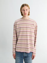 Sunflower - Stripe Longsleeve Pocket T-shirt in Beige