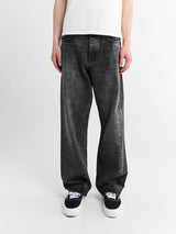 Sunflower - Wide Twist Jeans in Deep Black Worn