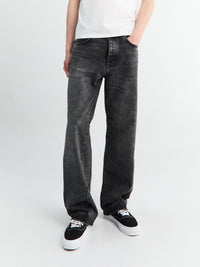 Sunflower - Wide Twist Jeans in Deep Black Worn