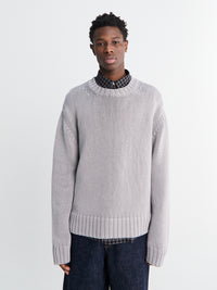 Sunflower - Frederik Cotton Sweater in Grey Melange