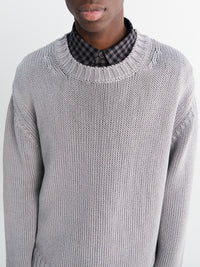 Sunflower - Frederik Cotton Sweater in Grey Melange