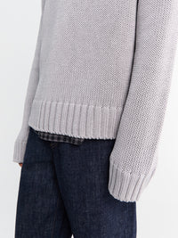 Sunflower - Frederik Cotton Sweater in Grey Melange
