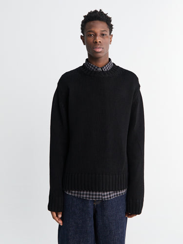 Frederik Cotton Sweater in Black