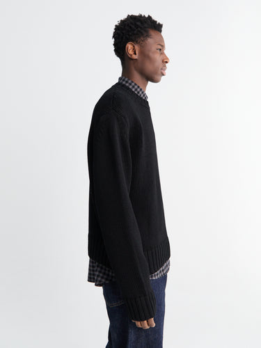 Frederik Cotton Sweater in Black