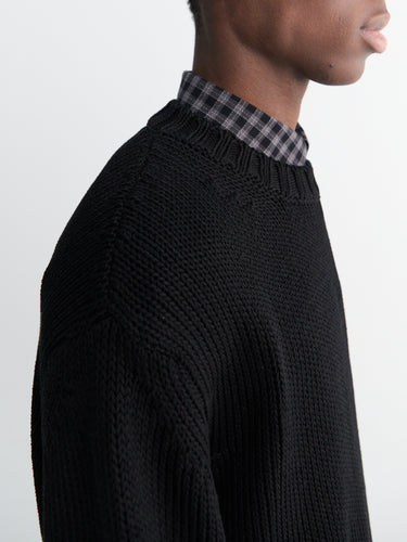 Frederik Cotton Sweater in Black