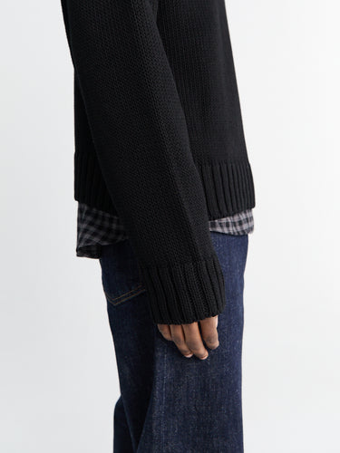 Frederik Cotton Sweater in Black