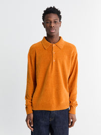 Sunflower - Chenile Polo in Orange
