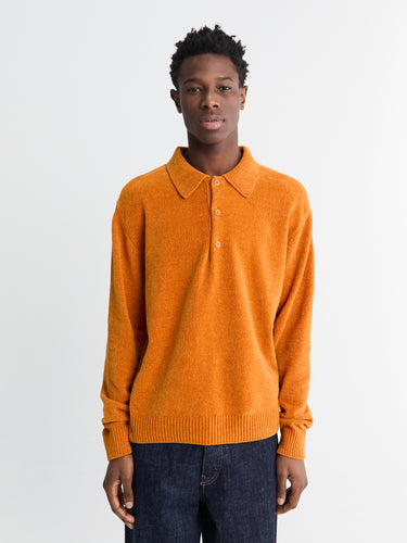 Chenile Polo in Orange