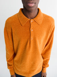 Sunflower - Chenile Polo in Orange