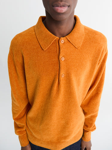Chenile Polo in Orange