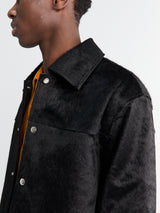 Sunflower - Coach Jacket in Black Cowhide