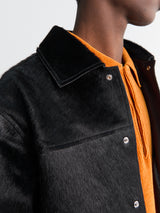 Sunflower - Coach Jacket in Black Cowhide