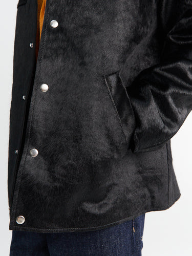 Sunflower - Coach Jacket in Black Cowhide