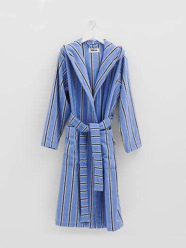 Tekla - Hooded Bathrobe in Bassett Stripes