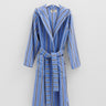 Tekla - Hooded Bathrobe in Bassett Stripes